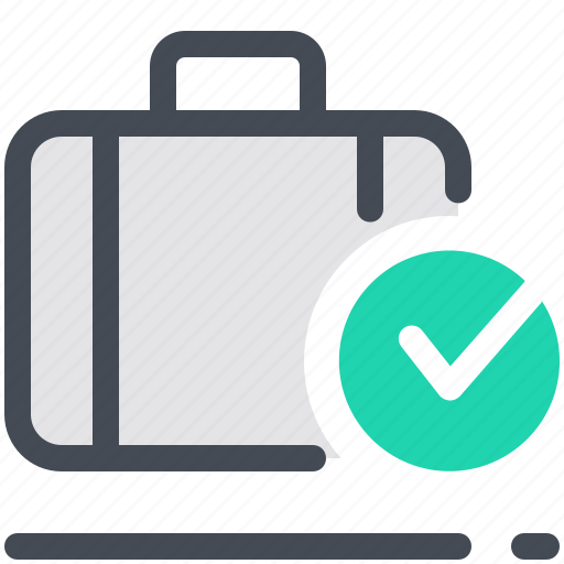 Bag, baggage, business, complete, done, luggage, suitcase icon - Download on Iconfinder