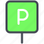 parking, sign 
