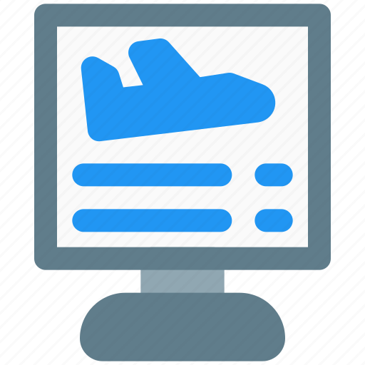 Computer, flight, information, status, monitor icon - Download on Iconfinder