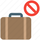baggage, forbidden, travel, restriction, airport, security