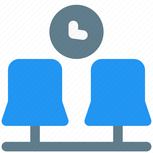 Chairs, airport, waiting room, layover, flight icon - Download on Iconfinder