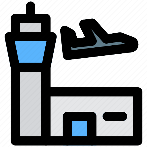 Airport, transport, airplane, building, structure icon - Download on Iconfinder