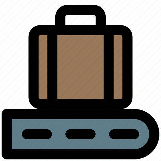 Luggage, scan, airport, conveyer, baggage icon - Download on Iconfinder