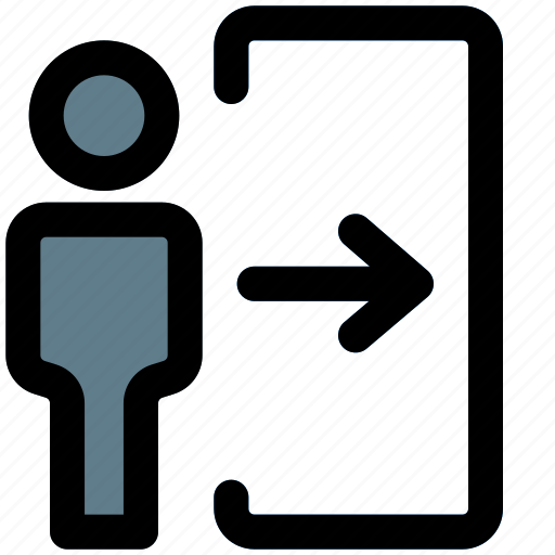Airport, entrance, door, arrow, stickman icon - Download on Iconfinder