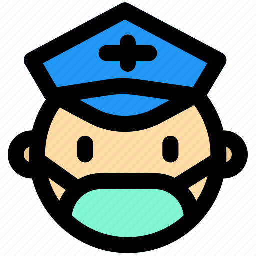 Male, flight, attendant, pandemic, avatar icon - Download on Iconfinder