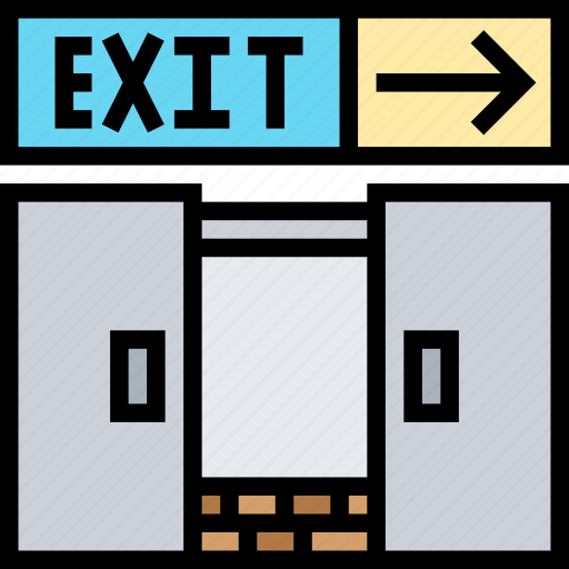 Exit, gate, direction, security, instruction icon - Download on Iconfinder