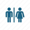 bathroom, man, sign, toilet, woman