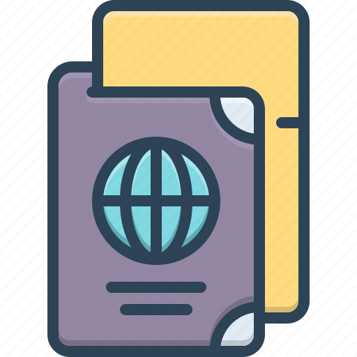 Passport, authorization, recognition, document, citizenship, immigration, identification icon - Download on Iconfinder