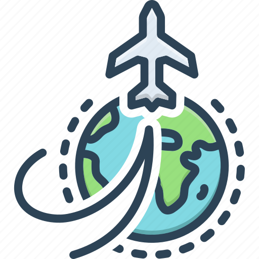 Voyage, travel, international, plane, airline, aeroplane, air transport icon - Download on Iconfinder