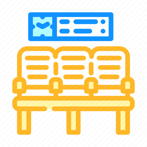 Waiting, hall, seats, airport, electronic, equipment icon - Download on Iconfinder