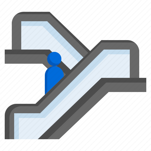Escalator, sign, up, stair, transportation icon - Download on Iconfinder