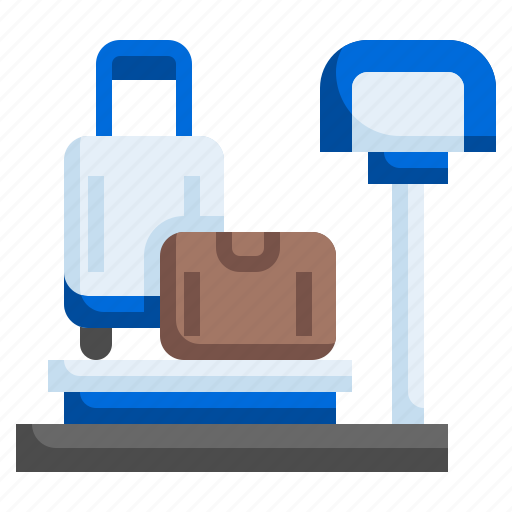 Luggage, weighing, weight, airport, scale icon - Download on Iconfinder
