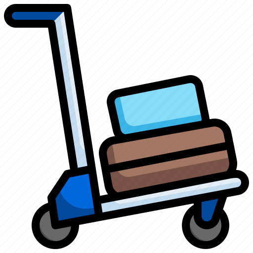 Airport, luggage, cart, baggage, travel icon - Download on Iconfinder