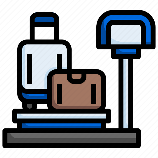Luggage, weighing, weight, airport, scale icon - Download on Iconfinder
