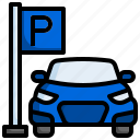 parking, car, park, signage