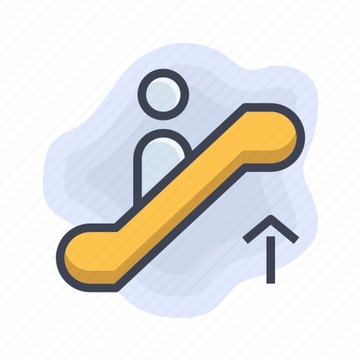 Airport, escalator, up icon - Download on Iconfinder