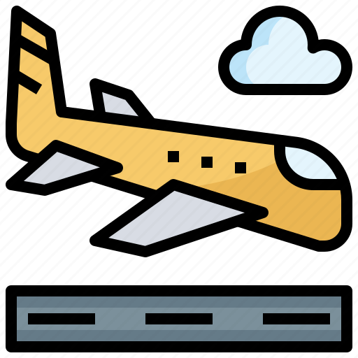 Airplane, airport, arrival, land, landing, transport, travel icon - Download on Iconfinder