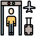 airport, alarm, checking, person, portal, security, transportation