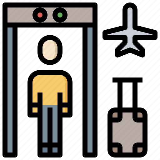 Airport, alarm, checking, person, portal, security, transportation icon - Download on Iconfinder