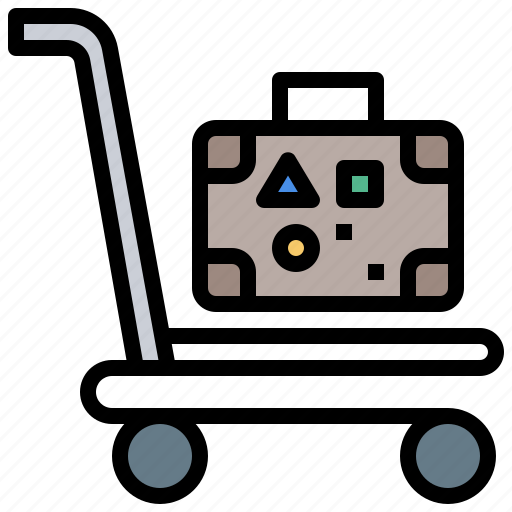 Business, cart, delivery, suitcase, transportation, trolley, wheels icon - Download on Iconfinder