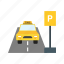 cab, car, public, stand, station, taxi, transportation 