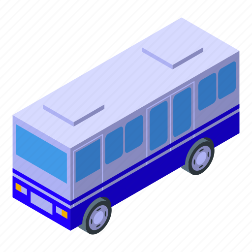 Airport, bus, isometric icon - Download on Iconfinder