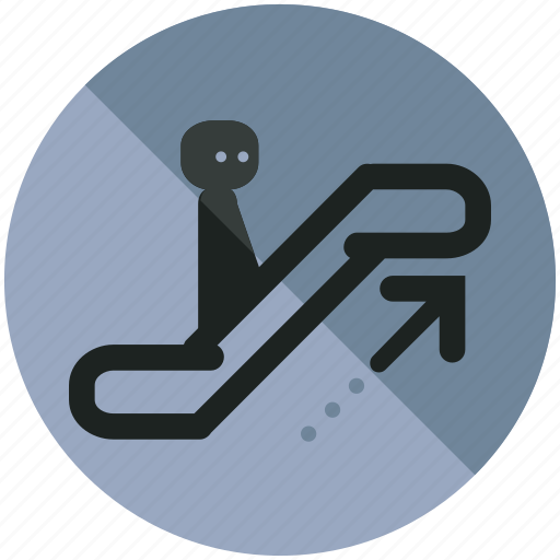 Airport, arrow, escalator, sign, up, upwards icon - Download on Iconfinder