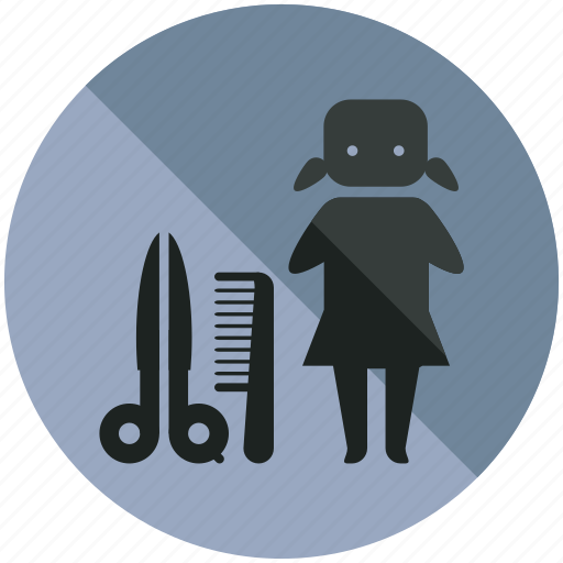 Comb, girl, hairdresser, scissor, sign, stylist, women icon - Download on Iconfinder