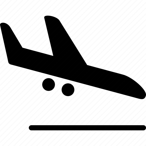 Aircraft, arrival, arrive, descend, landing, air plane, descending airplane icon - Download on Iconfinder