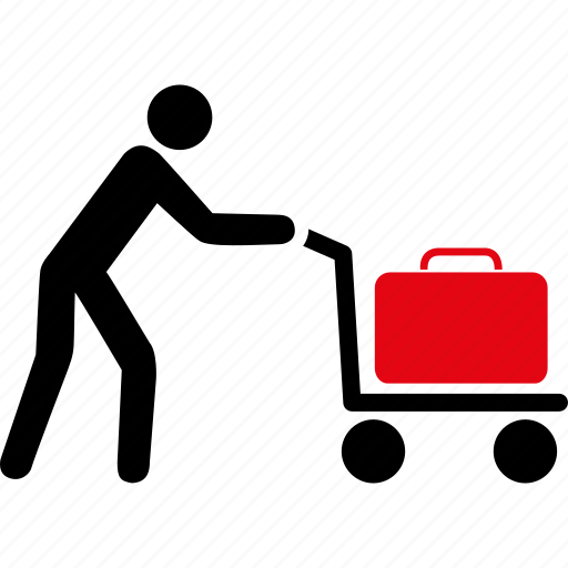 Bag, baggage, briefcase, luggage cart, passenger trolley, transport, transportation icon - Download on Iconfinder