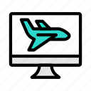 airport, flight, timing, schedule, computer