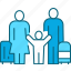 family, travel, luggage 