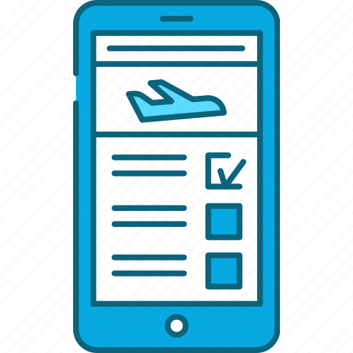 Flight, booking, smartphone icon - Download on Iconfinder