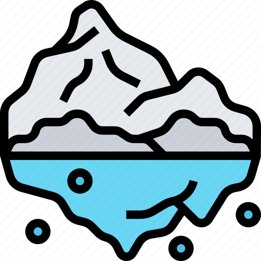 Iceberg, glacier, ice, mountain, polar icon - Download on Iconfinder