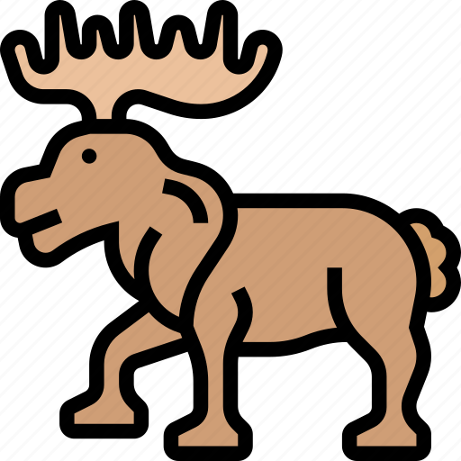 Moose, elk, antler, wildlife, animal icon - Download on Iconfinder