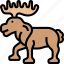 moose, elk, antler, wildlife, animal 