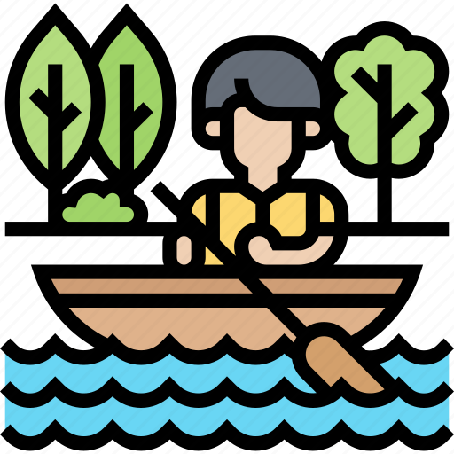 Canoe, kayak, rowing, activity, leisure icon - Download on Iconfinder