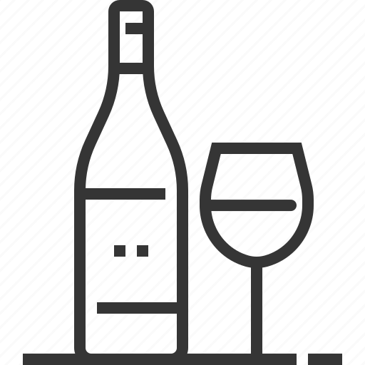 Alcohol, bar, beverage, bottle, glass, restaurant, wine icon - Download on Iconfinder