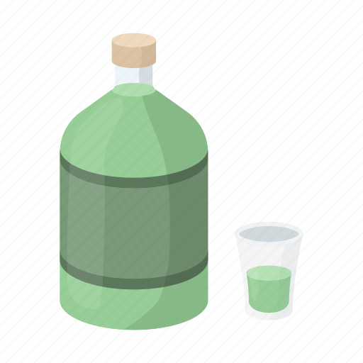 Absinthe, alcohol, bottle, cocktail, drink, glass, beverage icon - Download on Iconfinder