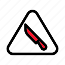 warning, no, knife, weapon, sharp, restriction