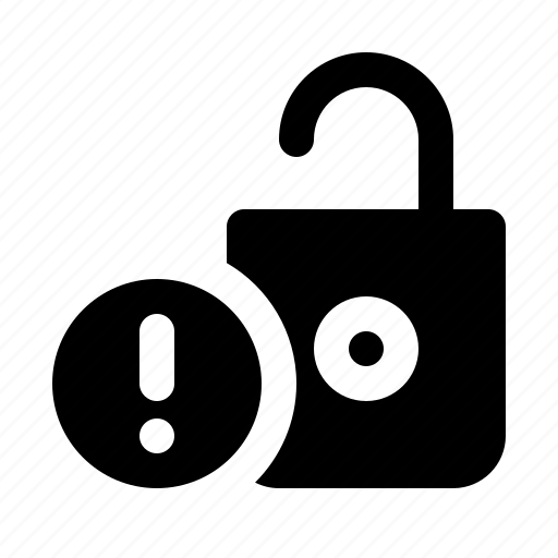 Alert, security, unlocked, unlock, secure icon - Download on Iconfinder