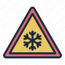 cold, snow, alert, danger, safety, security, caution, warning, low temperature