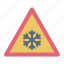 cold, snow, alert, danger, safety, security, caution, warning, low temperature 