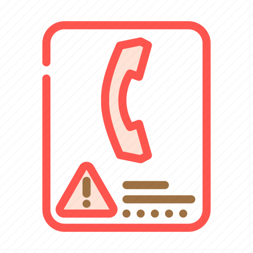 Emergency, phone, alert, caution, error, danger icon - Download on Iconfinder