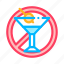 alcohol, allergen, sign icon 