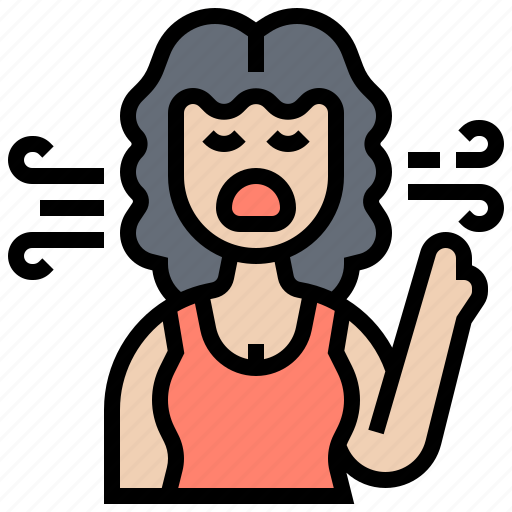 Bad, breath, halitosis, smelly, woman icon - Download on Iconfinder