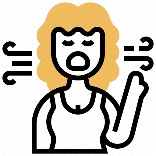 Bad, breath, halitosis, smelly, woman icon - Download on Iconfinder