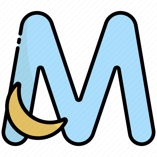 M, alphabet, education, letter, text, abc, consonant icon - Download on Iconfinder