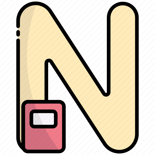 N, alphabet, education, letter, text, abc, consonant icon - Download on Iconfinder
