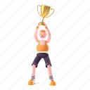 achievements, character, builder, 3d, people, person, trophy, award, win, man 